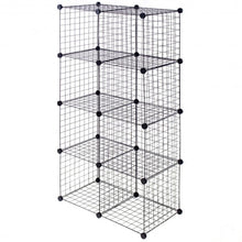 Load image into Gallery viewer, DIY 8 Cube Grid Wire Cube Shelves