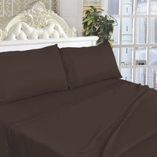 Load image into Gallery viewer, Full Size 4 Pieces Bed Sheet Set-Chocolate