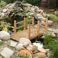 Load image into Gallery viewer, 5' Wooden Garden Bridge Arc Stained Finish Footbridge Decorative