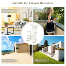 Load image into Gallery viewer, Solid Wood Porch Glossy Finish Rocking Chair-White