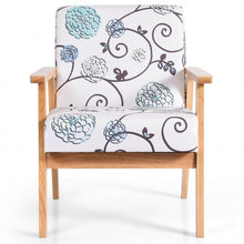 Load image into Gallery viewer, Modern Accent Armchair Fabric Lounge Chair with Rubber Wood Leg-White