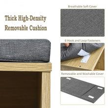 Load image into Gallery viewer, 10-Cube Organizer Entryway Padded Shoe Storage Bench-Beige