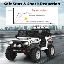 Load image into Gallery viewer, 12V Kids Remote Control Electric Ride On Truck Car with Lights and Music -White