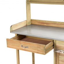 Load image into Gallery viewer, Outdoor Garden Wooden Work Station Potting Bench