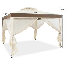 Load image into Gallery viewer, Canopy Gazebo Tent Shelter Garden Lawn Patio with Mosquito Netting-Beige