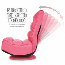 Load image into Gallery viewer, 5-Position Folding Floor Gaming Chair-Pink