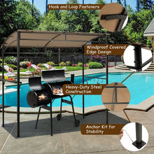 Load image into Gallery viewer, 7' x 4.5' Grill Gazebo Outdoor Patio Garden BBQ Canopy Shelter-Brown
