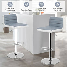 Load image into Gallery viewer, Set of 2 Adjustable PU Leather Bar Stools