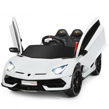 Load image into Gallery viewer, 12 V Licensed Lamborghini SVJ RC Kids Ride On Car with Trunk and Music-White