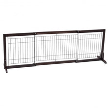 Load image into Gallery viewer, Adjustable Solid Wood Free Stand Dog Gate Pet Fence