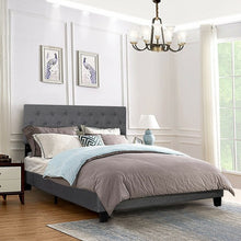 Load image into Gallery viewer, Queen Size Upholstered Panel Bed With Linen Panel