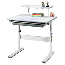 Load image into Gallery viewer, Adjustable Children's Study Table with Bookshelf & Tilted Desktop
