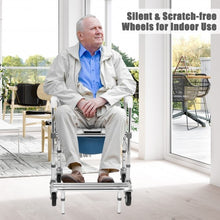 Load image into Gallery viewer, Aluminum Medical Transport Commode Wheelchair Shower Chair -White