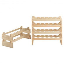 Load image into Gallery viewer, 36 Bottles Stackable Wooden Wobble-Free Modular Wine Rack