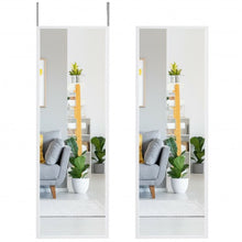 Load image into Gallery viewer, Full Length Metal Door Mirror with Adjustable Hook-White