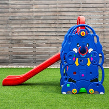 Load image into Gallery viewer, 3 in 1 Junior Children Climber Slide Swing Seat Basketball Hoop