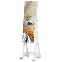Load image into Gallery viewer, Standing Armoire Organizer Jewelry Cabinet w/ LED -White