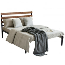 Load image into Gallery viewer, Metal Bed Frame Foundation with Headboard-Full Size