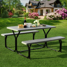 Load image into Gallery viewer, Picnic Table Bench Set for Outdoor Camping -Green