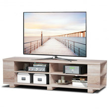 Load image into Gallery viewer, 59" Console Storage Entertainment Media Wood TV Stand-Natural
