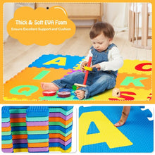 Load image into Gallery viewer, Kids Foam Interlocking Puzzle Play Mat with Alphabet and Numbers 72-Piece Set