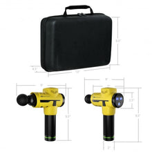 Load image into Gallery viewer, Powerful Rechargeable Deep Muscle Massager with 4 Heads-Yellow