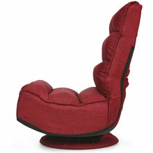 Load image into Gallery viewer, 5-Position Folding Floor Gaming Chair-Wine Red