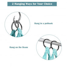 Load image into Gallery viewer, Hanging Hammock Chair Macrame Swing Hand Woven Cotton Backrest-Turquoise