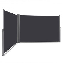 Load image into Gallery viewer, 237" x 63" Patio Retractable Double Folding Side Awning Screen Divider