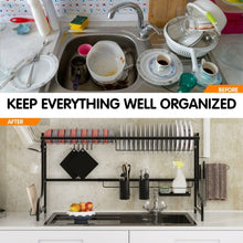 Load image into Gallery viewer, Adjustable Dish Drainer Kitchen Organizer