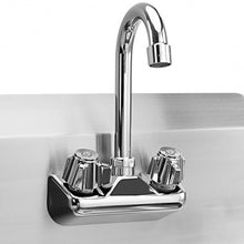 Load image into Gallery viewer, Stainless Steel Wall Mount Washing Sink Basin with Faucet