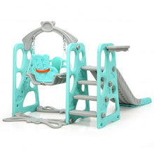 Load image into Gallery viewer, 3 in 1 Toddler Climber and Swing Set Slide Playset-Green