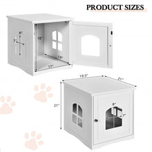 Load image into Gallery viewer, Side Table Nightstand Decorative Cat House-White