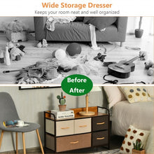 Load image into Gallery viewer, 5-Drawer Dresser Storage Tower with Fold-able Fabric Drawers
