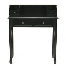 Load image into Gallery viewer, Removable Floating Organizer 2-Tier Mission Home Computer Vanity Desk-Black