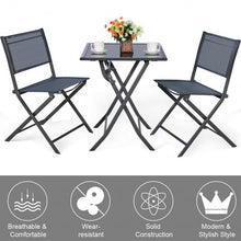 Load image into Gallery viewer, 3 pcs Bistro Outdoor Folding Furniture Set