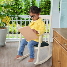 Load image into Gallery viewer, Children's Wooden Rocking Chair with Cushion-White