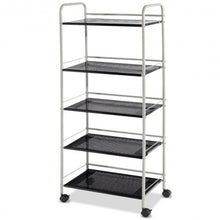 Load image into Gallery viewer, 5 Tiers Shelving Display Rack Rolling Cart
