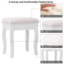 Load image into Gallery viewer, White Simple Vanity Makeup Table with Mirror + 3 Drawers