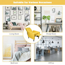 Load image into Gallery viewer, Mid-Century Push Back Recliner Chair -Yellow