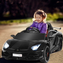 Load image into Gallery viewer, 12 V Licensed Lamborghini SVJ RC Kids Ride On Car with Trunk and Music-Black