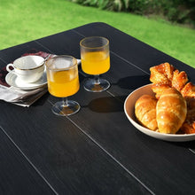 Load image into Gallery viewer, Indoor and Outdoor Folding Picnic Table Bench Set with Wood-like Texture-Black