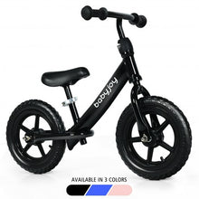 Load image into Gallery viewer, 12" Kids Balance No-Pedal Ride Pre Learn Bike with Adjustable Seat-Black
