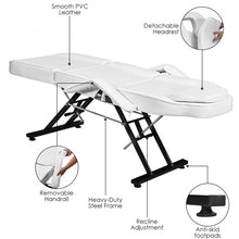 Load image into Gallery viewer, Massage Tattoo Facial Beauty Spa Salon Chair with Stool-White