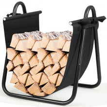 Load image into Gallery viewer, Firewood Rack Log Holder with Canvas Tote Carrier