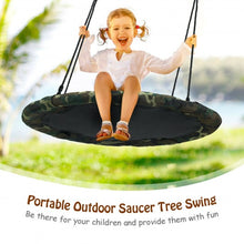 Load image into Gallery viewer, 40" Flying Saucer Tree Swing Outdoor Play Set w/ Adjustable Ropes Gift for Kids