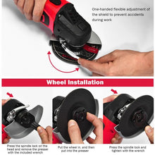 Load image into Gallery viewer, 20V Cordless Angle Grinder w/ 4.0Ah Lithium-Ion Battery & Charger