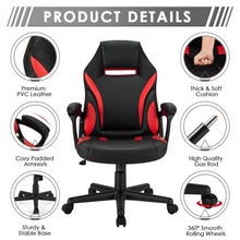 Load image into Gallery viewer, High Back Swivel Gaming Chair with Adjustable Height for Home and Office