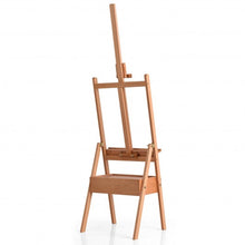 Load image into Gallery viewer, Adjustable Floor Wooden Artist Easel H-Frame with Art Supply Storage Drawer