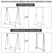 Load image into Gallery viewer, Extendable Foldable Heavy Duty Clothing Rack with Hanging Rod
